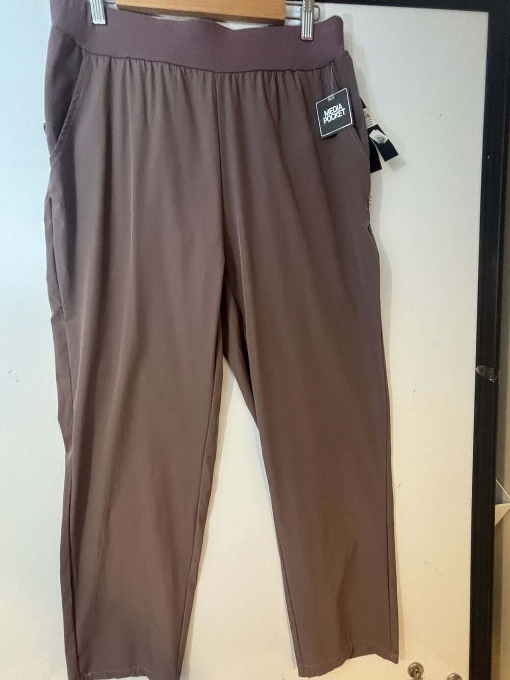 Kay Unger Performance Jogger Pants Taupe XL